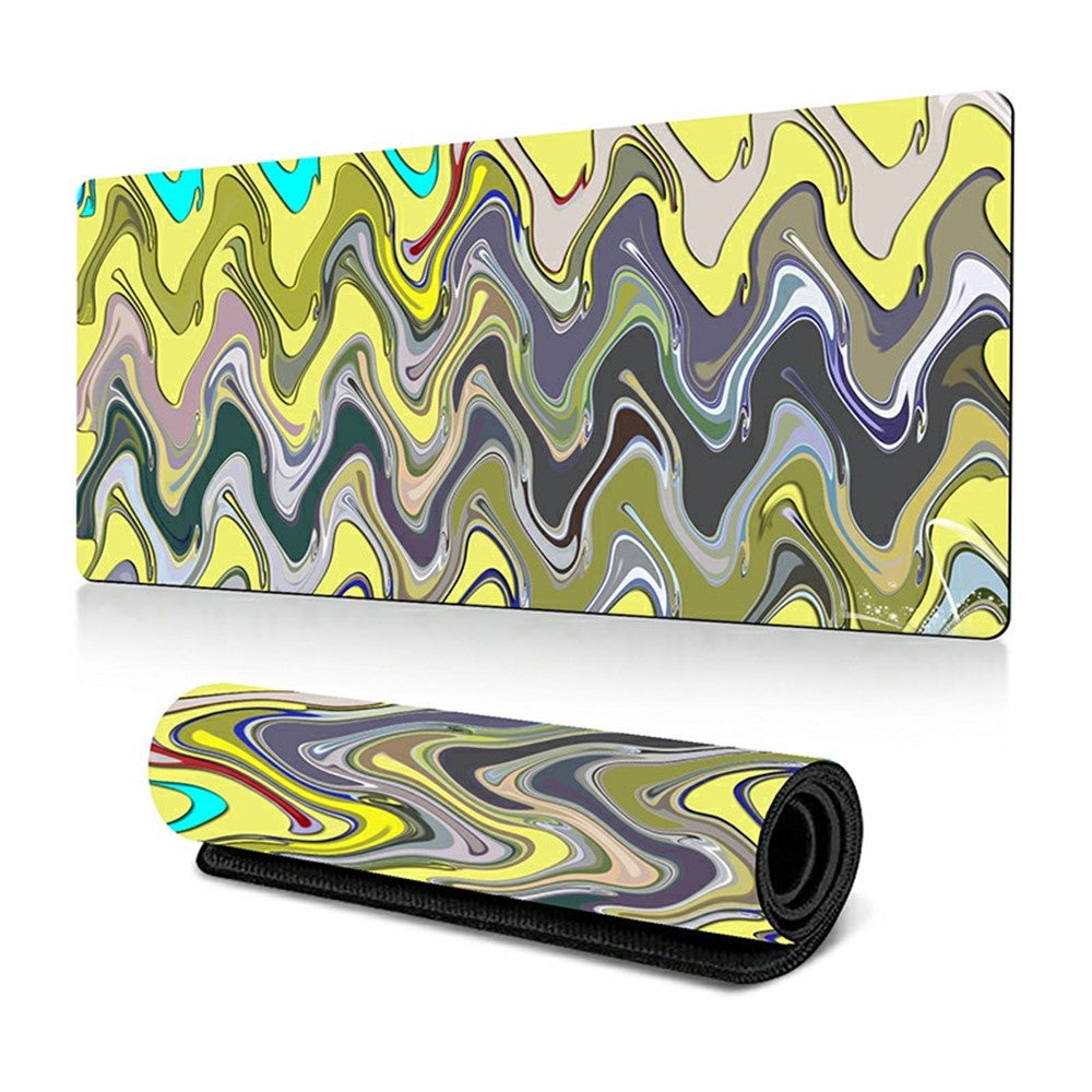 300 x 700 x 2mm Abstract Fluid Design Rubber Mouse Pad Anti-Slip Large Mouse Mat