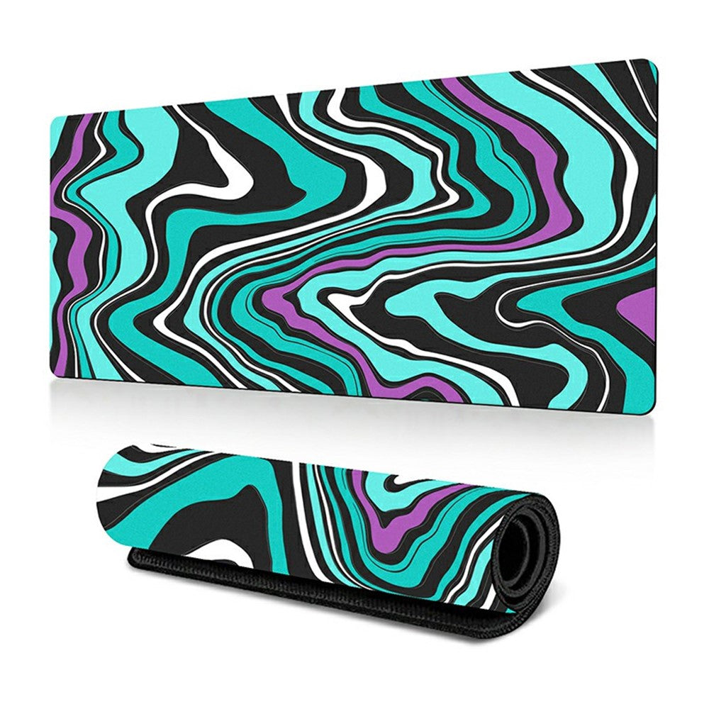 300 x 800 x 2mm Abstract Fluid Design Large Mouse Pad Anti-Slip Rubber Mouse Mat