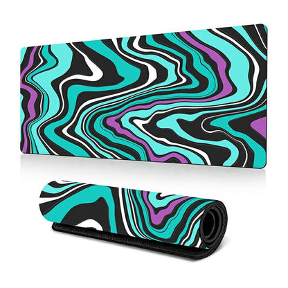 300 x 800 x 2mm Abstract Fluid Design Large Mouse Pad Anti-Slip Rubber Mouse Mat
