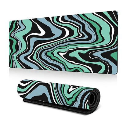 300 x 800 x 2mm Abstract Fluid Design Large Mouse Pad Anti-Slip Rubber Mouse Mat