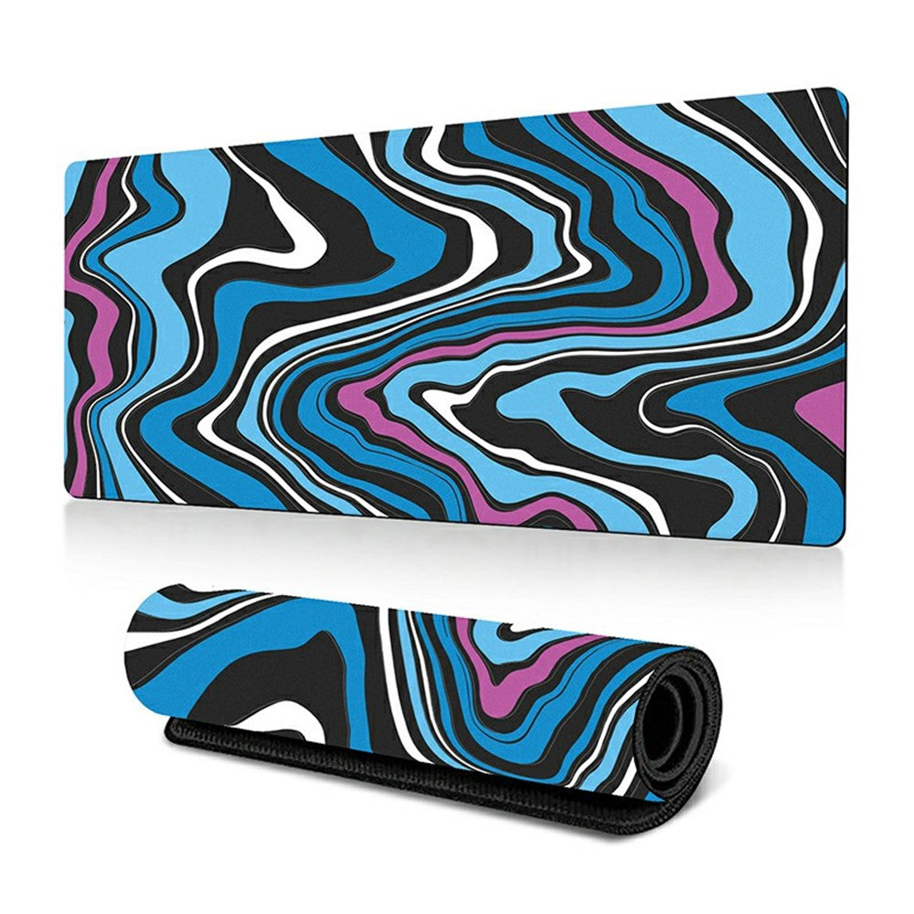 300 x 800 x 2mm Abstract Fluid Design Large Mouse Pad Anti-Slip Rubber Mouse Mat