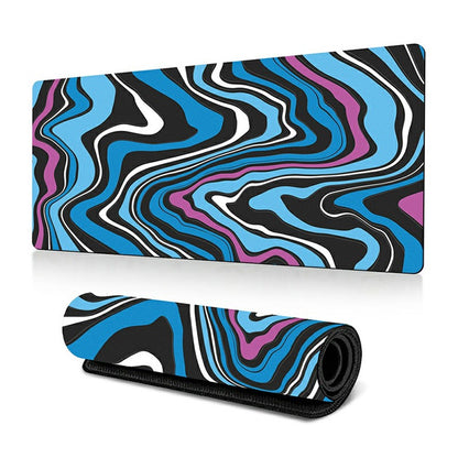 300 x 800 x 2mm Abstract Fluid Design Large Mouse Pad Anti-Slip Rubber Mouse Mat