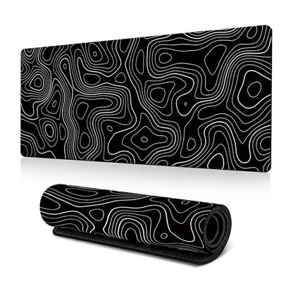 300 x 800 x 2mm Abstract Fluid Pattern Anti-Slip Mouse Pad Large Rubber Mouse Mat