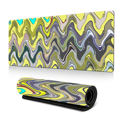 300 x 800 x 2mm Abstract Fluid Pattern Anti-Slip Mouse Pad Large Rubber Mouse Mat
