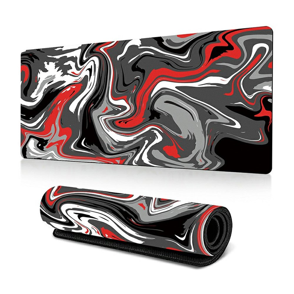 300 x 800 x 3mm Abstract Fluid Pattern Rubber Mouse Pad Large Non-Slip Mouse Mat