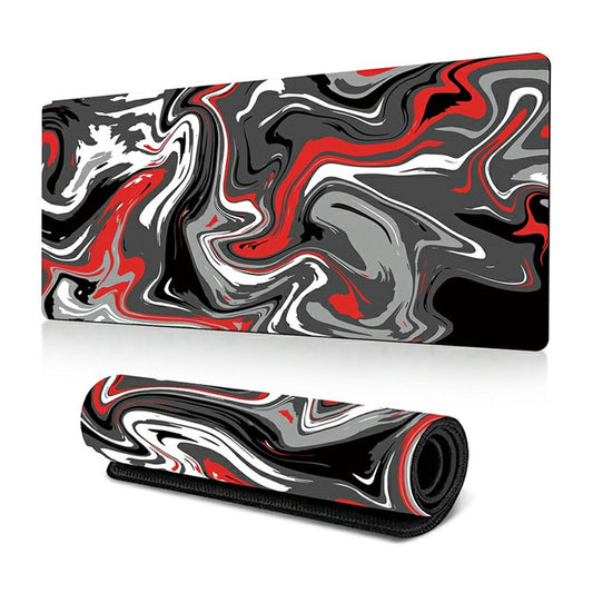 300 x 800 x 3mm Abstract Fluid Pattern Rubber Mouse Pad Large Non-Slip Mouse Mat