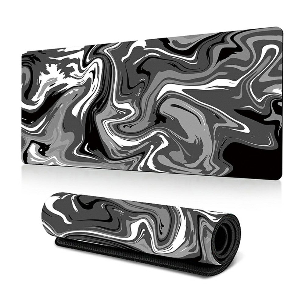 300 x 800 x 3mm Abstract Fluid Pattern Rubber Mouse Pad Large Non-Slip Mouse Mat