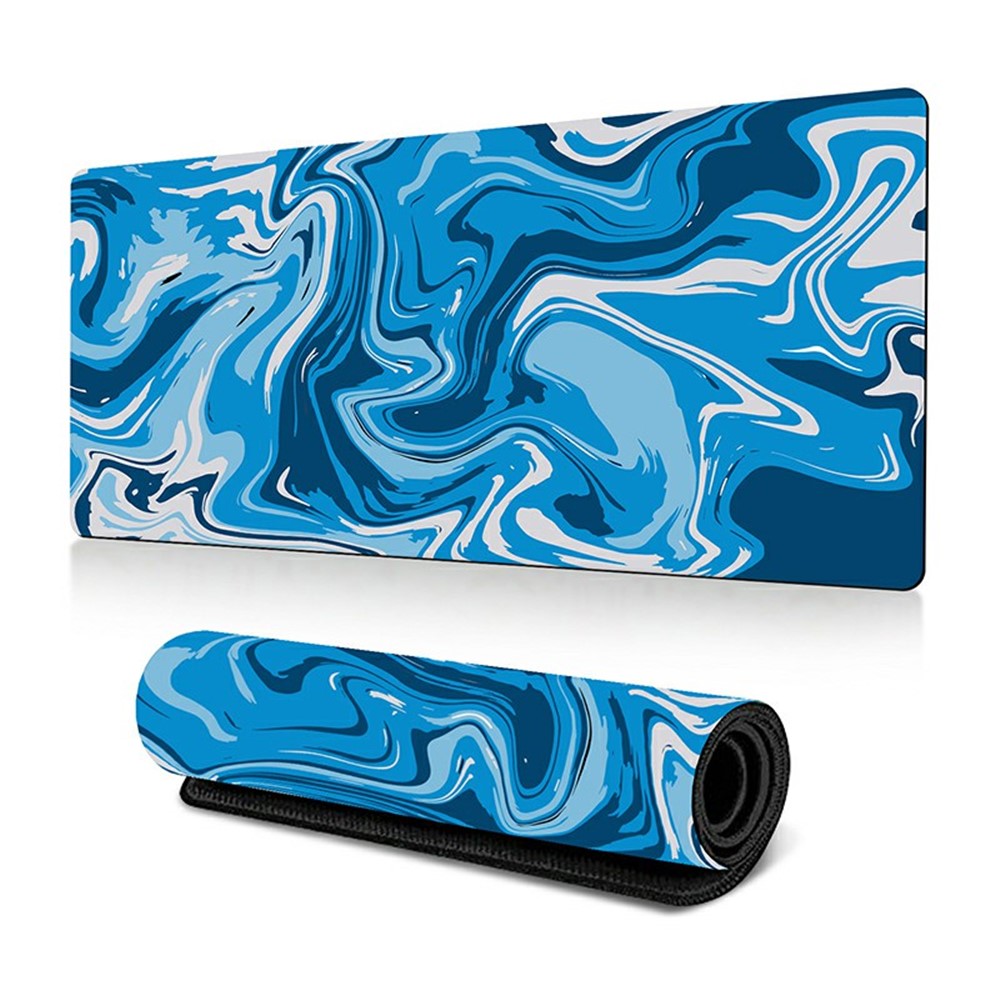 300 x 800 x 3mm Abstract Fluid Pattern Rubber Mouse Pad Large Non-Slip Mouse Mat