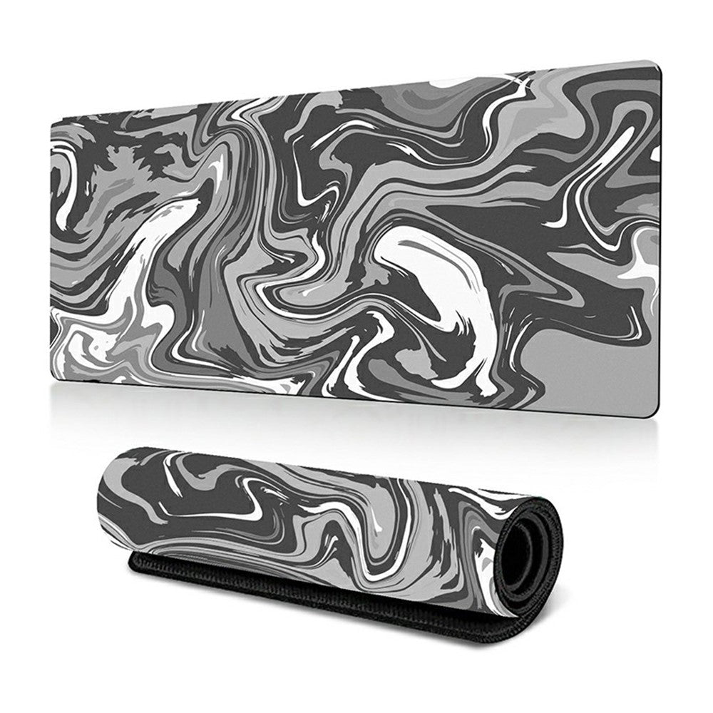300 x 800 x 3mm Abstract Fluid Pattern Rubber Mouse Pad Large Non-Slip Mouse Mat