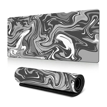 300 x 800 x 3mm Abstract Fluid Pattern Rubber Mouse Pad Large Non-Slip Mouse Mat