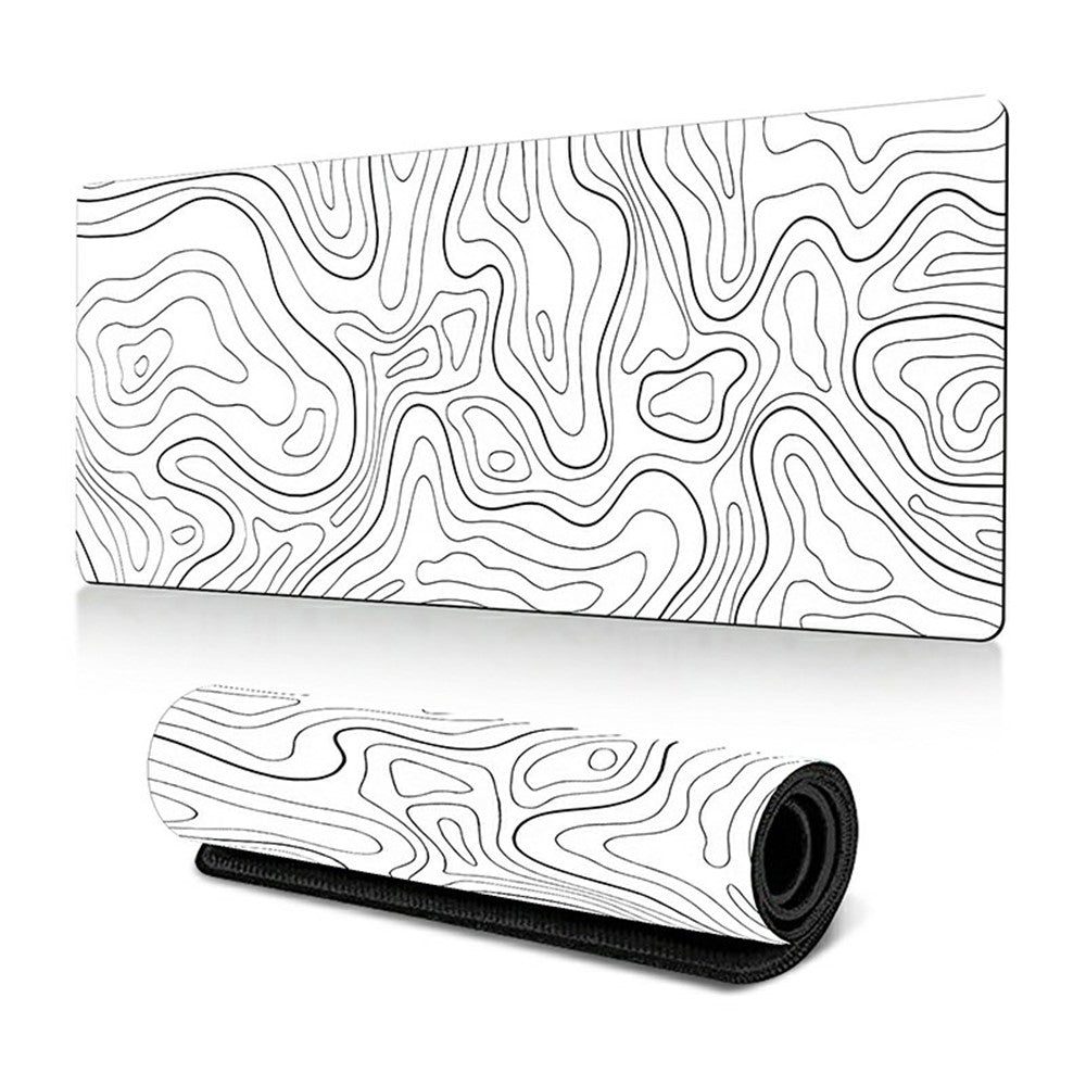 300 x 800 x 3mm Non-Slip Rubber Mouse Pad Abstract Fluid Pattern Large Mouse Mat