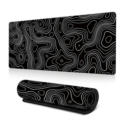 300 x 800 x 3mm Non-Slip Rubber Mouse Pad Abstract Fluid Pattern Large Mouse Mat
