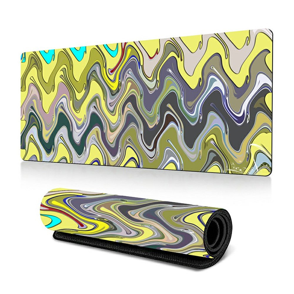 300 x 800 x 3mm Non-Slip Rubber Mouse Pad Abstract Fluid Pattern Large Mouse Mat