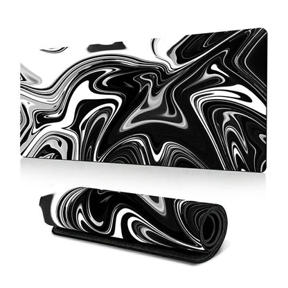 300 x 800 x 3mm Non-Slip Rubber Mouse Pad Abstract Fluid Pattern Large Mouse Mat