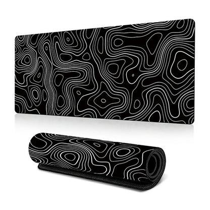 300*800*2mm Large Mouse Pad Stylish Abstract Pattern Anti-skid Desktop Mat