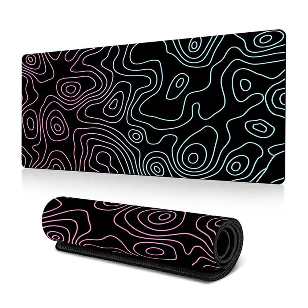 300*800*2mm Large Mouse Pad Stylish Abstract Pattern Anti-skid Desktop Mat