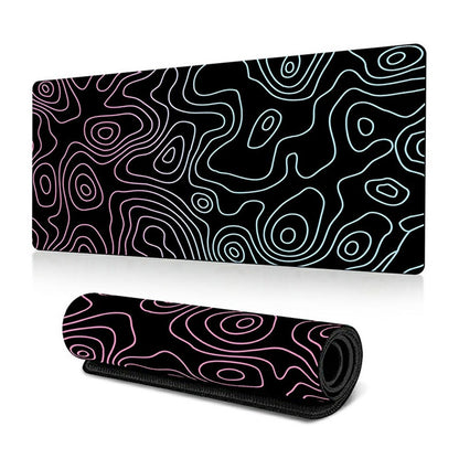 300*800*2mm Large Mouse Pad Stylish Abstract Pattern Anti-skid Desktop Mat