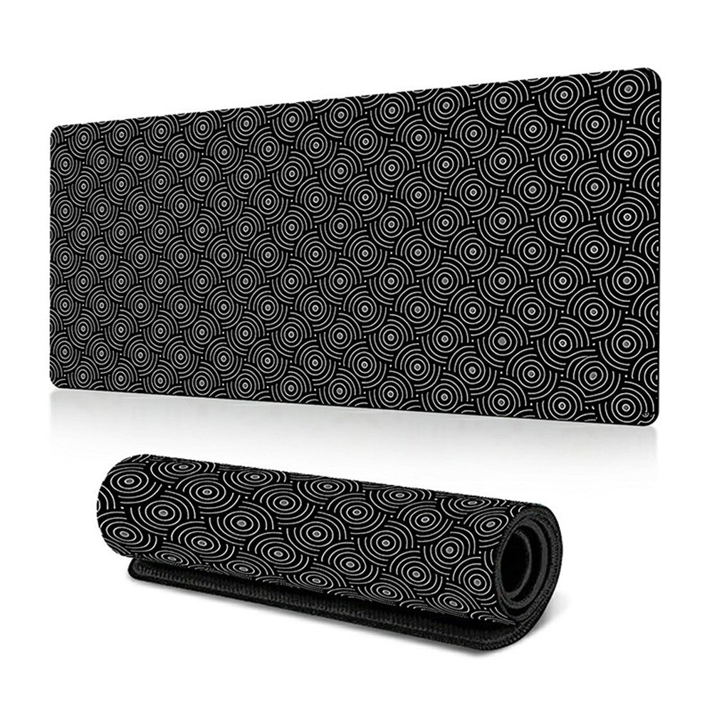 300*800*2mm Large Mouse Pad Stylish Abstract Pattern Anti-skid Desktop Mat