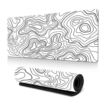 300*800*2mm Large Mouse Pad Stylish Abstract Pattern Anti-skid Desktop Mat
