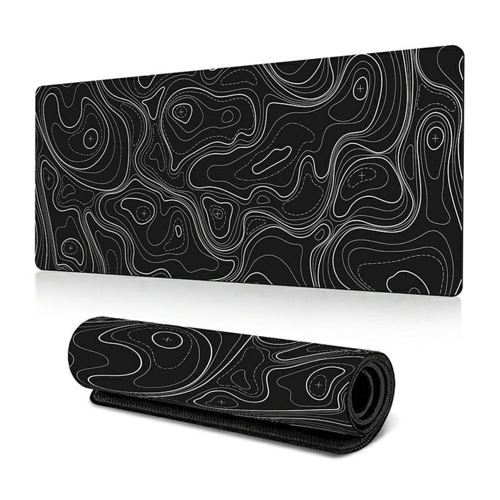 300*800*2mm Large Mouse Pad Stylish Abstract Pattern Anti-skid Desktop Mat