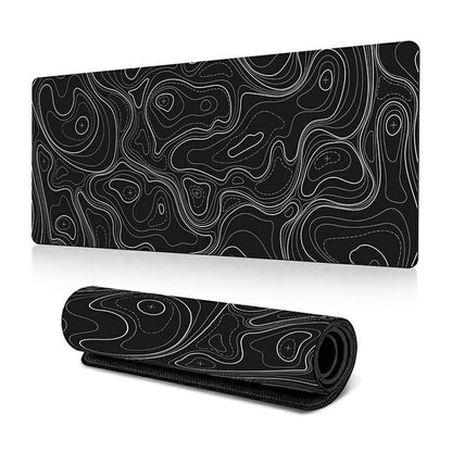 300*800*2mm Large Mouse Pad Stylish Abstract Pattern Anti-skid Desktop Mat