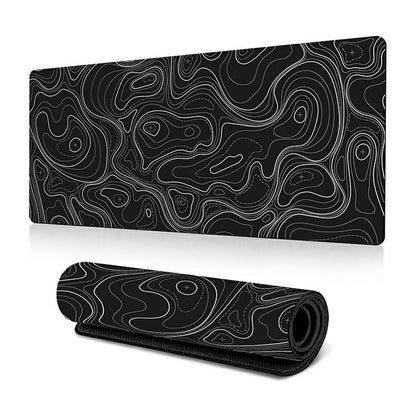 300*800*2mm Stylish Abstract Pattern Large Mouse Pad Natural Rubber Desktop Mat
