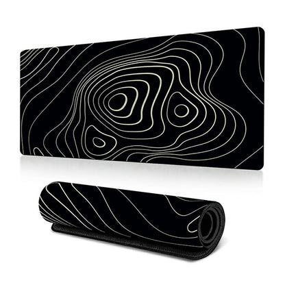 300*800*2mm Stylish Abstract Pattern Large Mouse Pad Natural Rubber Desktop Mat