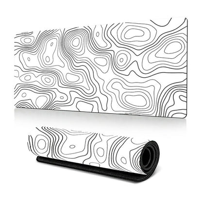 300*800*2mm Stylish Abstract Pattern Large Mouse Pad Natural Rubber Desktop Mat