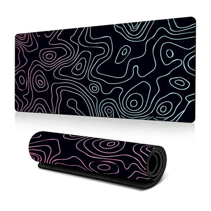 300*800*2mm Stylish Abstract Pattern Large Mouse Pad Natural Rubber Desktop Mat