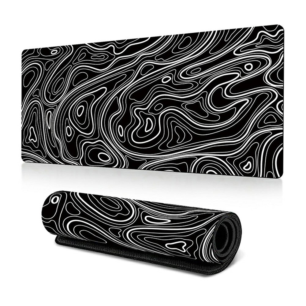 300*800*2mm Stylish Abstract Pattern Large Mouse Pad Natural Rubber Desktop Mat