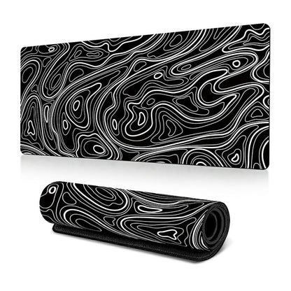 300*800*2mm Stylish Abstract Pattern Large Mouse Pad Natural Rubber Desktop Mat