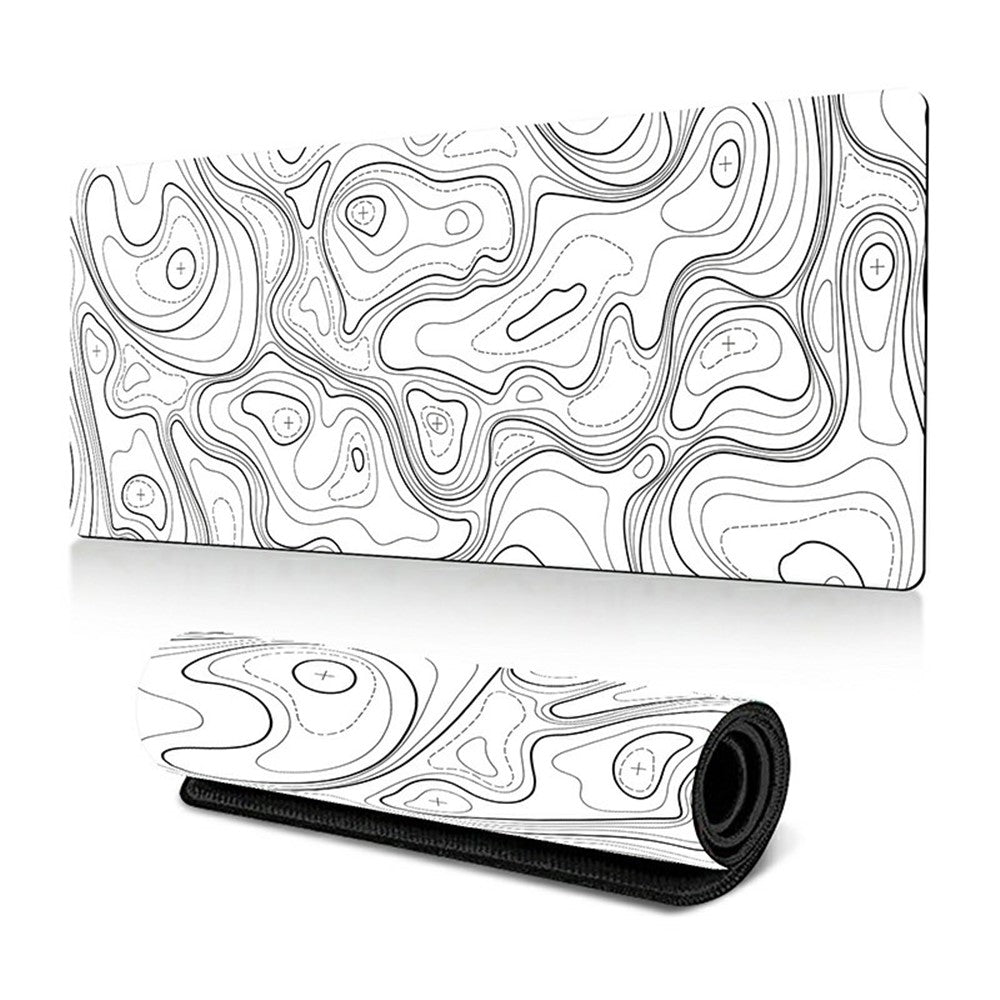300*800*2mm Stylish Abstract Pattern Large Mouse Pad Natural Rubber Desktop Mat