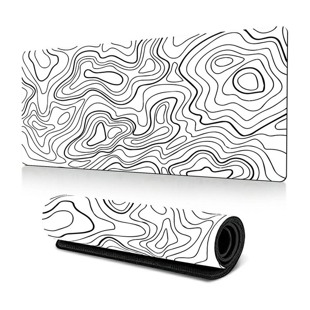 300*800*2mm Stylish Abstract Pattern Large Mouse Pad Natural Rubber Desktop Mat