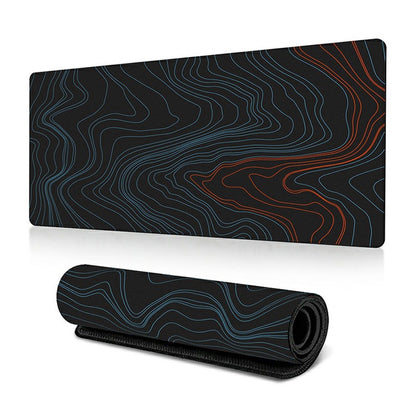 300*800*2mm Stylish Abstract Pattern Large Mouse Pad Natural Rubber Desktop Mat