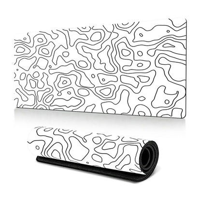 300*800*2mm Stylish Abstract Pattern Large Mouse Pad Natural Rubber Desktop Mat