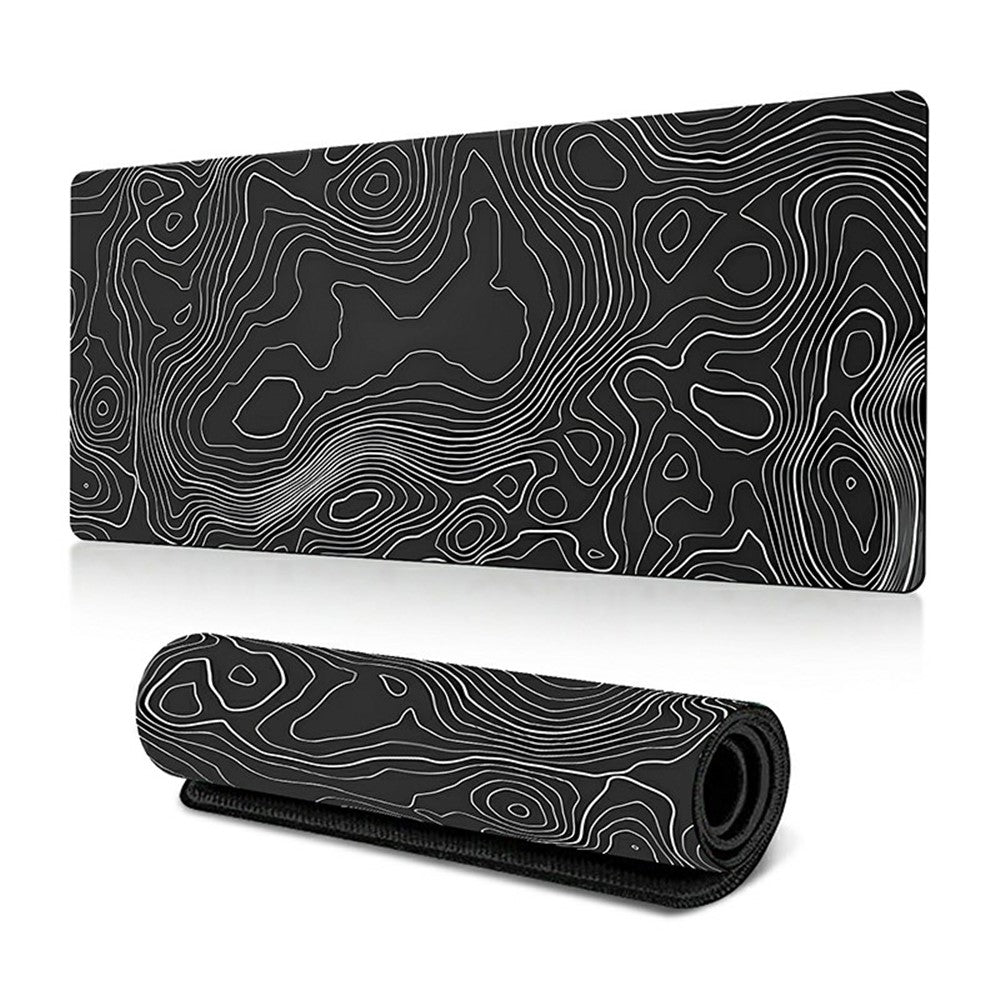 300*800*2mm Stylish Abstract Pattern Large Mouse Pad Natural Rubber Desktop Mat