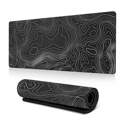 300*800*2mm Stylish Abstract Pattern Large Mouse Pad Natural Rubber Desktop Mat