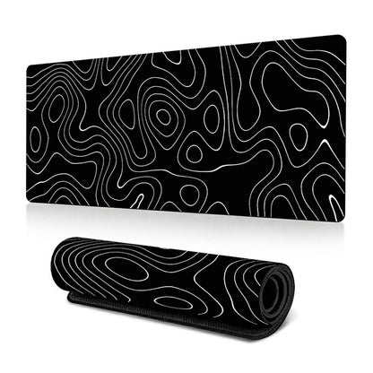 300*800*2mm Stylish Abstract Pattern Large Mouse Pad Natural Rubber Desktop Mat