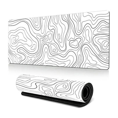 300*800*3mm Stylish Abstract Pattern Mouse Pad Anti-skid Rubber Desktop Mat