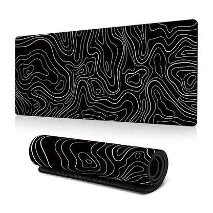 300*800*3mm Stylish Abstract Pattern Mouse Pad Anti-skid Rubber Desktop Mat
