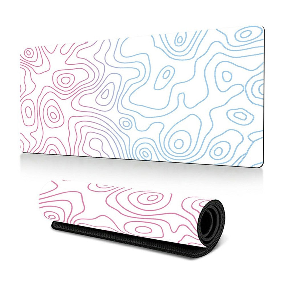 300*800*3mm Stylish Abstract Pattern Mouse Pad Anti-skid Rubber Desktop Mat