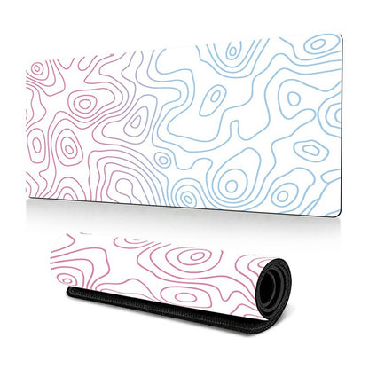 300*800*3mm Stylish Abstract Pattern Mouse Pad Anti-skid Rubber Desktop Mat
