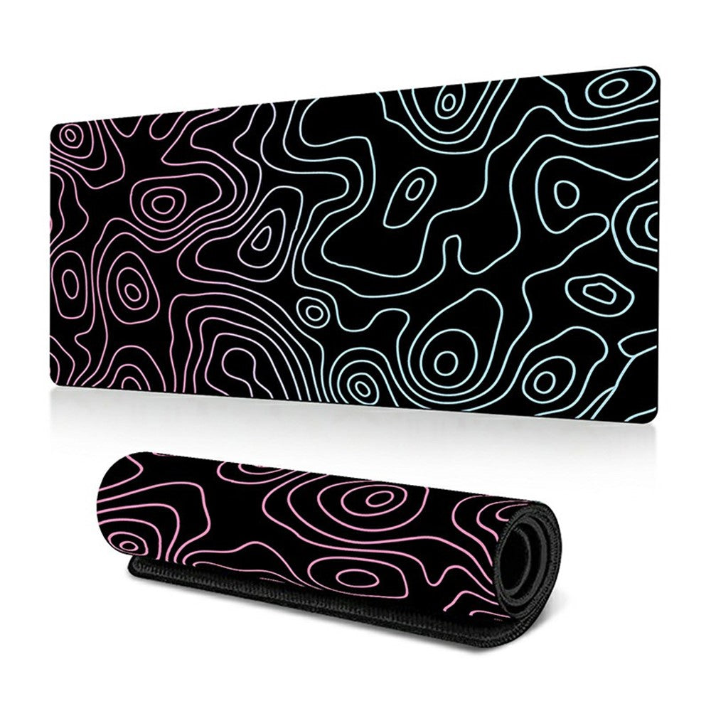 300*800*3mm Stylish Abstract Pattern Mouse Pad Anti-skid Rubber Desktop Mat
