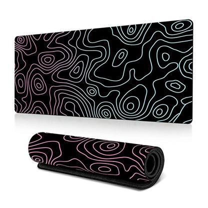 300*800*3mm Stylish Abstract Pattern Mouse Pad Anti-skid Rubber Desktop Mat