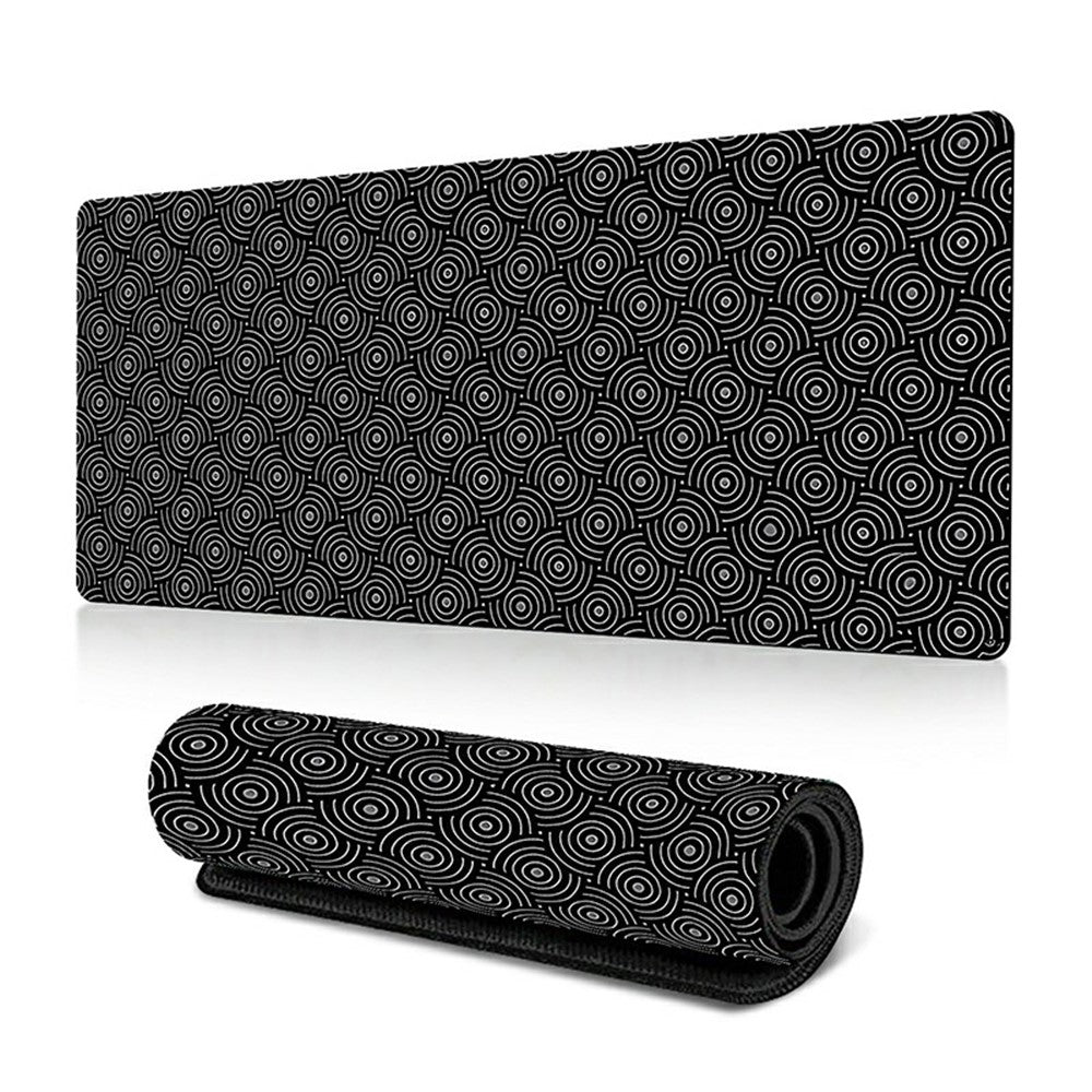 300*800*3mm Stylish Abstract Pattern Mouse Pad Anti-skid Rubber Desktop Mat