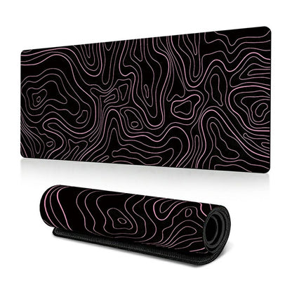300*800*3mm Stylish Abstract Pattern Mouse Pad Anti-skid Rubber Desktop Mat
