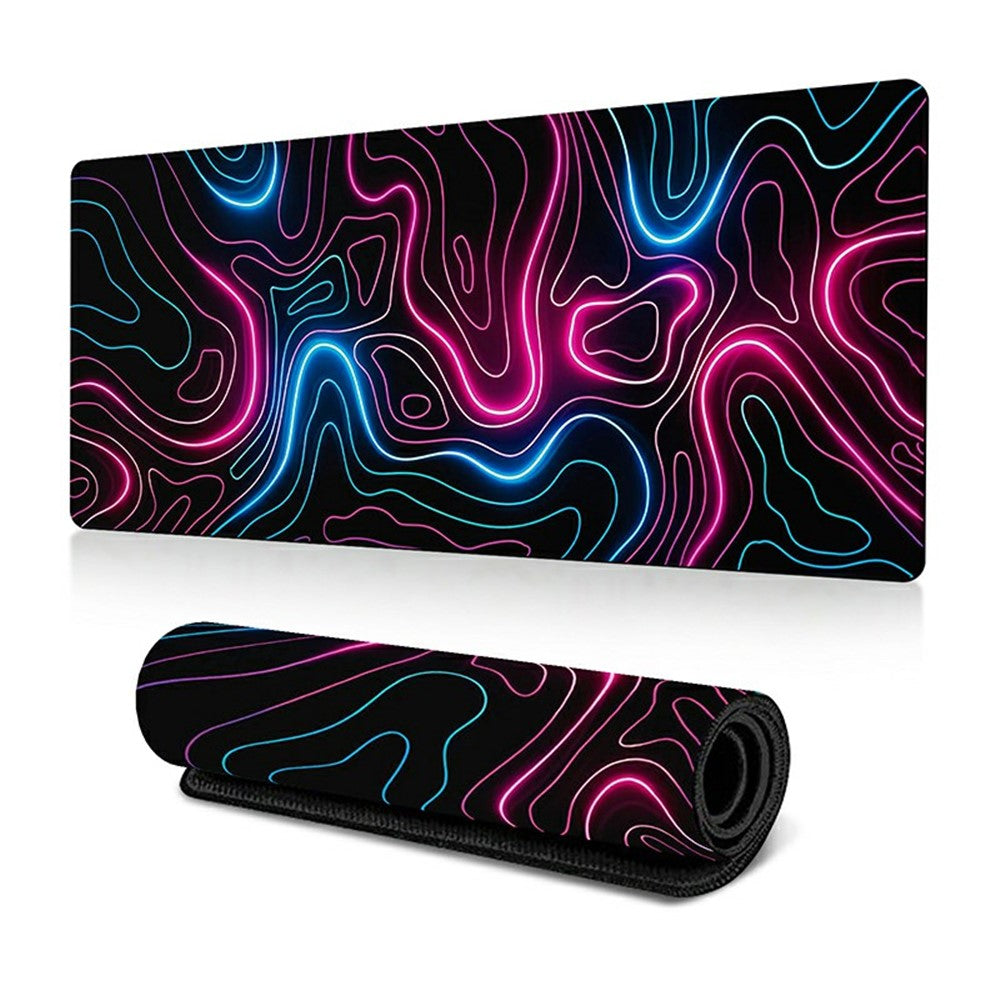300*800*3mm Stylish Abstract Pattern Mouse Pad Anti-skid Rubber Desktop Mat