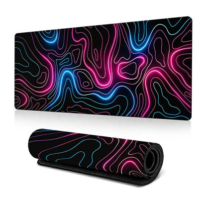 300*800*3mm Stylish Abstract Pattern Mouse Pad Anti-skid Rubber Desktop Mat