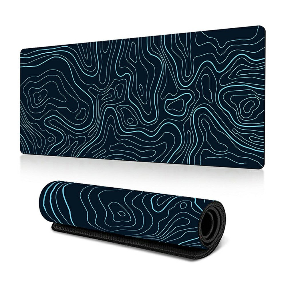300*800*3mm Stylish Abstract Pattern Mouse Pad Anti-skid Rubber Desktop Mat