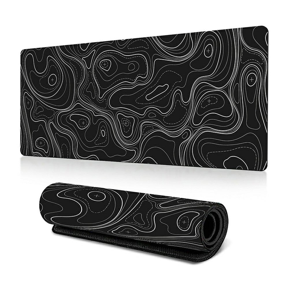 300*800*3mm Stylish Abstract Pattern Mouse Pad Anti-skid Rubber Desktop Mat